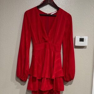 Elegant Red Jumpsuit